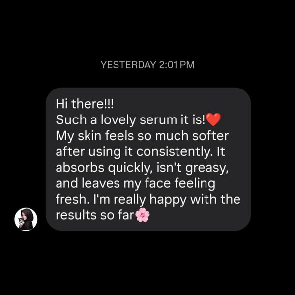 Customer testimonial message