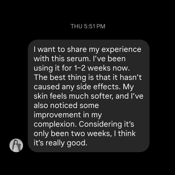Customer testimonial message