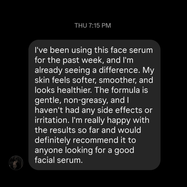 Customer testimonial message